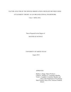 Factor Analysis of the Spouse Observation Checklist