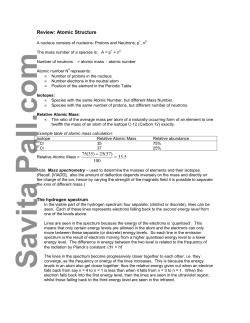 Atomic Structure Review