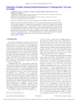 Chemistry of defect induced photolominescence in CuAlS 2