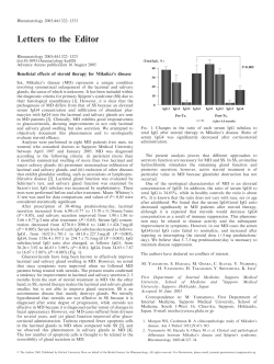 Beneficial effects of steroid therapy for Mikulicz`s disease