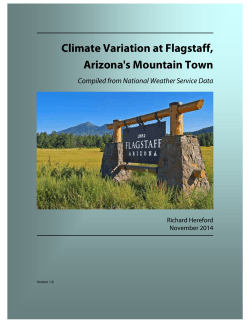 Climate Variation at Flagstaff, Arizona`s Mountain Town
