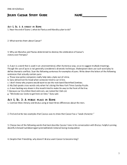 Julius Caesar Study Guide NAME