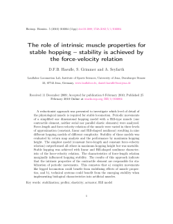 The role of intrinsic muscle properties for stable hopping &ndash; stability is