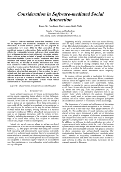 Consideration in Software-mediated Social Interaction