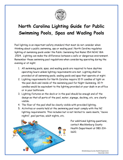 North Carolina Lighting Guide for Public Swimming Pools, Spas and