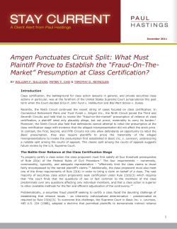 Amgen Punctuates Circuit Split: What Must Plaintiff Prove to