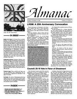 Almanac November - University of Pennsylvania