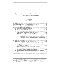 Equity or Equality for Women? - The University of Alabama | School