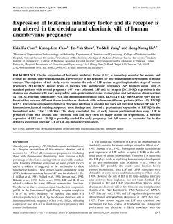 Expression of leukemia inhibitory factor and its receptor is not