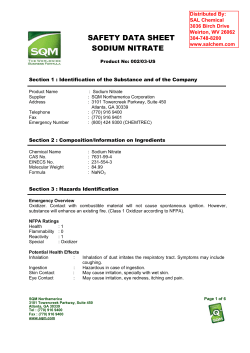 safety data sheet sodium nitrate