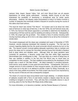 Fair Mount Ski Slope - City of Fairmont, MN