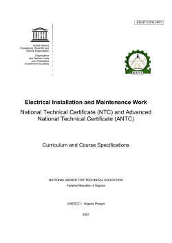 Electrical installation and maintenance work - UNESDOC