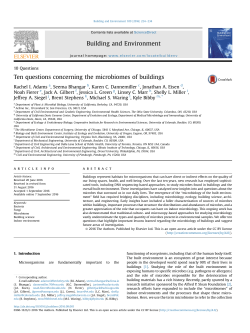Ten questions concerning the microbiomes of buildings