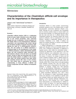 Characteristics of the Clostridium difficile cell envelope and its