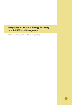 Integration of Thermal Energy Recovery into Solid Waste Management