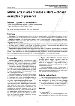 FULL TEXT - Journal of Combat Sports and Martial Arts