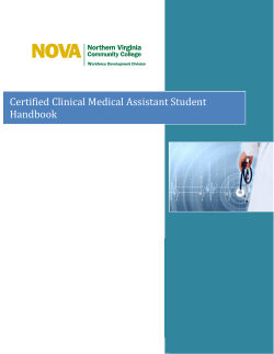 Certified Clinical Medical Assistant Student Handbook