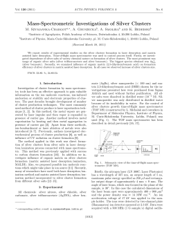 Mass-Spectrometric Investigations of Silver Clusters