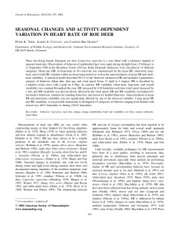 seasonal changes and activity-dependent variation in heart rate of