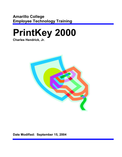 Printkey 2000 - Amarillo College