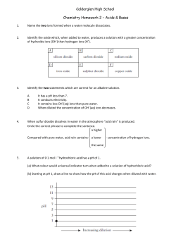 Acids and Bases 2 - Calderglen High School