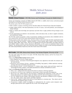 Middle School Science 2009-2010