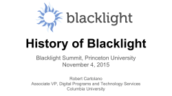 History of Blacklight - Academic Commons