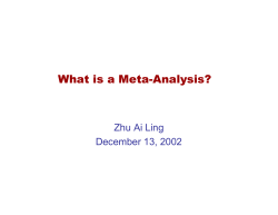 What is a MetaAnalysis?