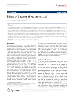 Edges of Saturn`s rings are fractal