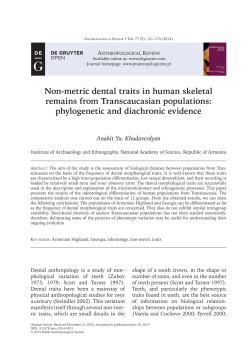 Non-metric dental traits in human skeletal remains from