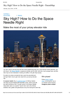 Sky High? How to Do the Space Needle Right
