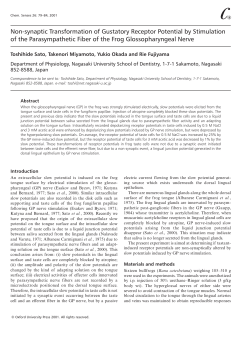 Non-synaptic Transformation of Gustatory