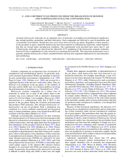 n- and o-heterocycles produced from the irradiation of benzene and