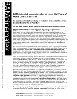 BAMcin&eacute;matek presents Labor of Love: 100 Years of Movie Dates