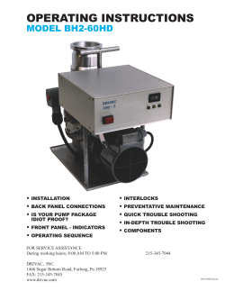 Drivac BH2-60HD Manual