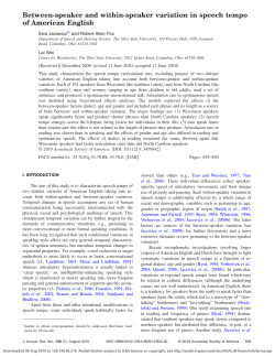 Between-speaker and within-speaker variation in speech tempo of