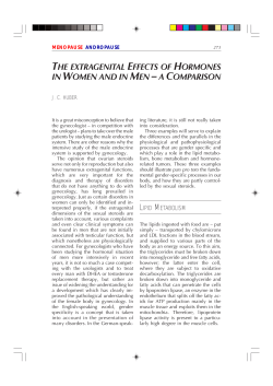 The extragenital effects of hormones in women and in men