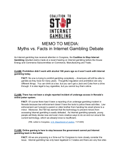 Myths vs. Facts in Internet Gambling Debate