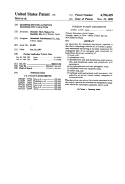 Electrolyte for aluminum electrolytic capacitor