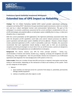 Extended loss of GPS Impact on Reliability