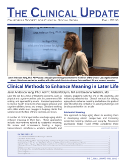 the clinical update - California Society for Clinical Social Work