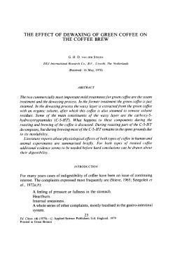 THE EFFECT OF DEWAXING OF GREEN COFFEE ON THE