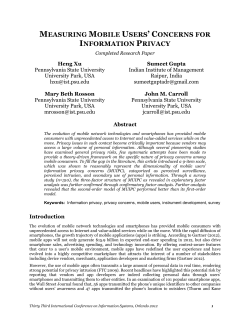 measuring mobile users` concerns for information privacy