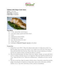 Salmon with Ginger-Lime Sauce