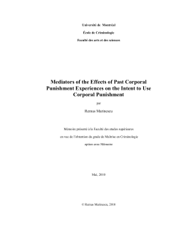 Mediators of the Effects of Past Corporal Punishment