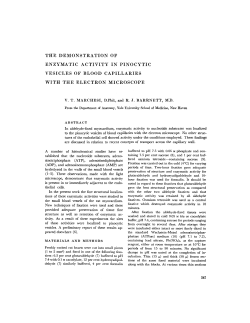 the demonstration of enzymatic activity in pinocytic vesicles of blood