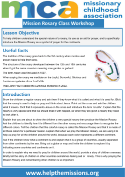 Mission Rosary Workshop - Office For the Missions