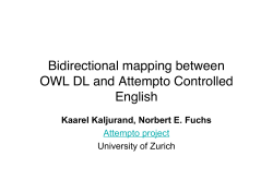 Bidirectional mapping between OWL DL and Attempto Controlled