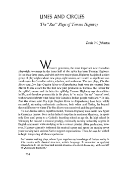 Lines and Circles: The Rez Plays of Tomson Highway.