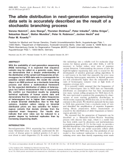 The allele distribution in next-generation sequencing data sets is